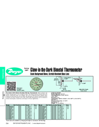 Thumbnail of document Data Sheet - GBT Glow-In-The-dark Bimetal Thermometer